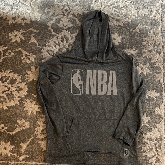 NBA lightweight gray NET DRY hoodie size 8 - Picture 2 of 7